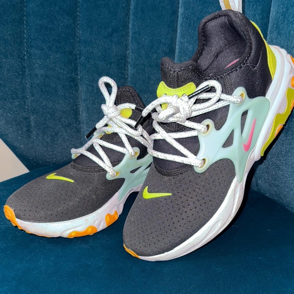 Nike Black and Lime Green Athletic Shoes